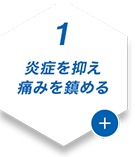 1.炎症を抑え、痛みを鎮める